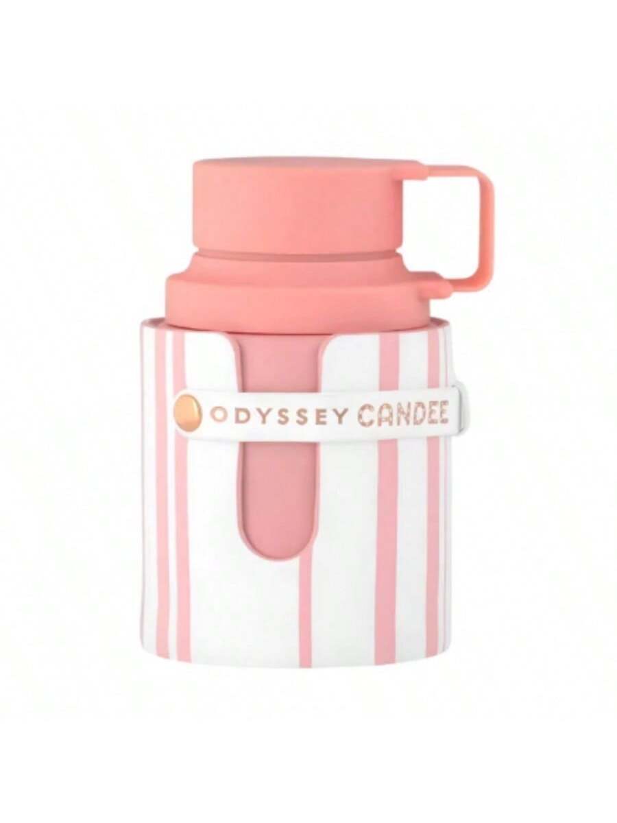 Termo de 100 Mililitros con Diseño de Rayas Rosa y Blanco