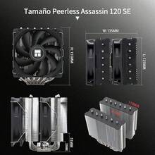 Thermalright Peerless Assassin 120 SE Enfriador de aire de CPU, enfriador de CPU de 6 tubos de calor, ventilador doble PWM de 120 mm, tecnología AGHP, para AM4 AM5/ 1150/1151/1200/1700 - PA120 SE - Ver 6
