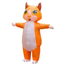 Adult Black & Orange Inflatable Cat Costume, Suitable For Halloween, Christmas, Carnival And Costume Parties - Multicolor - View 7