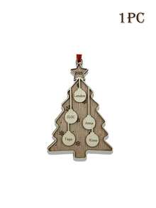 LICVIC Custom Christmas Decorations, Personalized Christmas Tree Decorations, Customized 1-7 Names Ornaments, Customizable Christmas Decor, Diy Ornaments, Christmas, Living Room Decor, Outdoor, Garden, Double-Layer Wooden Pendant, Christmas Crafts, Room Decor, Mom, Dad, Family,Elegant Living,Artful Living - Style a - View 20
