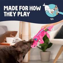 goDog With Chew Technology Tough Plush Dog Toy, Blue,(Large Rosa) - Multicolor - Ver 6