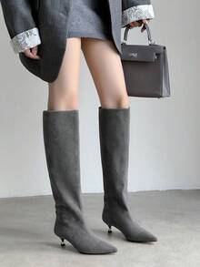 Botas altas para mujer - gris soltero - Ver 5