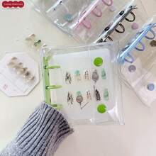 A8 Mini Three-Ring Macaron Ring Binder Cover, Double Buckle DIY Collection Book, Set Of 10 For 3-Inch Postcards, Card Case, Ring File Storage, Idol K-Pop Cards - Multicolor - View 5