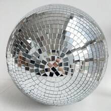 1 件玻璃迪斯科球镜，适用于舞台、婚礼蛋糕展示、派对设计装饰、DJ、俱乐部、酒吧、节日装饰、音乐节、激光舞悬挂迪斯科灯