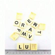 1pc "Bananagrams" - Family Friendly Letter Tile Game, Plastic Material, Suitable For Holiday Party Entertainment, Board Game Accessories, Holiday Games, Banana Party - Multicolor - View 10