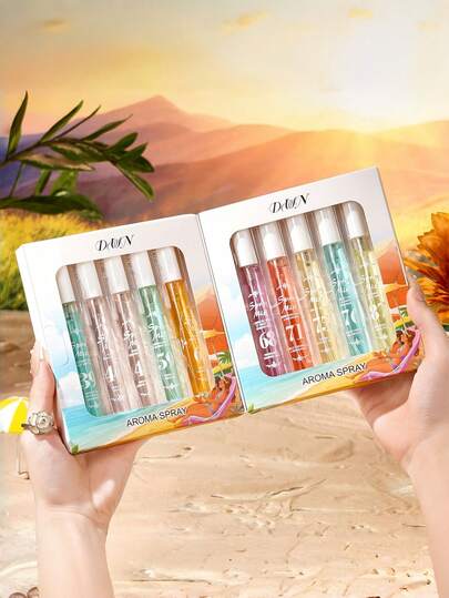 1/5/10 件装礼盒，内含 10 毫升巴西数码香水喷雾，包含 10 种独特香氛。持久、自然、清新、迷人，必备之选。散发优雅的巴西香草、椰子、花果香、柑橘、木香和海洋气息。完美适用于派对、聚会、情人节礼物、生日礼物等场合。