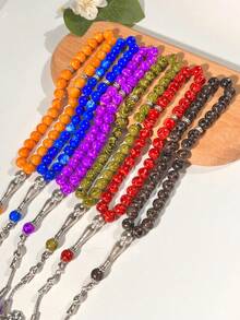 1串33颗10毫米玻璃手持念珠，穆斯林日常使用。 - 彩色 - 查看 7