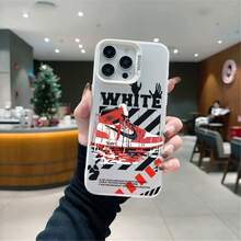 Trendy X Air phone case for 16 15 14 Pro Max streetwear graffiti shockproof clear cover cool hip-hop sneaker style protective case Christmas navidad funda resistente regalo moderno compatible con modelos populares accesorio urbano - Rojo - Ver 4