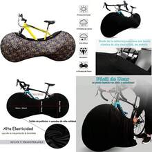 Funda para bicicleta, fundas bicicletas,funda bicicleta,elástico antipolvo e impermeable lavable para almacenar y transportar bicicletas para adultos (azul)(Poliéster+Spandex-Purple) - Multicolor - Ver 1