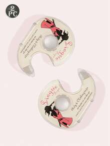 2 rollos de cinta adhesiva doble cara impermeable, de fijación fuerte todo el día, diseño transparente e invisible, adecuada para fijar el pecho y la ropa en el escote para evitar la exposición - Multicolor - Ver 16