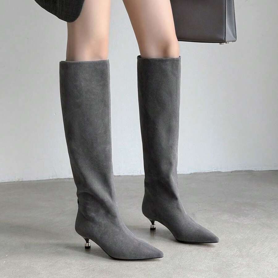 Botas altas para mujer - gris soltero - Ver 1