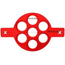 This Silicone Pancake Mold Set Includes 1 Mold, Which Can Be Used To Make Fried Eggs, Pancakes, Chocolates, As Well As Foods In Heart, Square, Plum Blossom, And Round Shapes. It Is Heat-Resistant, Easy To Clean, And Durable. - Multicolor - View 4