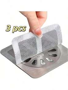 20/10 PCS Disposable Floor Drain Stickers | Invisible Thin Hair Catcher Mesh - Waterproof Adhesive Hair Filter Net For Bathroom Shower Drain Anti-Clogging - Multicolor - View 11