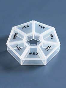 1pc 7-Day Mini Pill Organizer Box, Leak-Proof Travel-Friendly Multi-Compartment Sealed Pill Case, Easy To Open Durable Plastic Weekly Medicine Storage Container For Home/Travel/Office/Daily Use