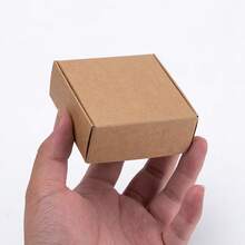 20 Stücke Mini Quadrat-/Rechteck Geschenkboxen aus Pappe, Geschenkboxen für Feierlichkeiten, Verpackung für handgemachte Seife & Kerzen - Khaki - Übersicht 8