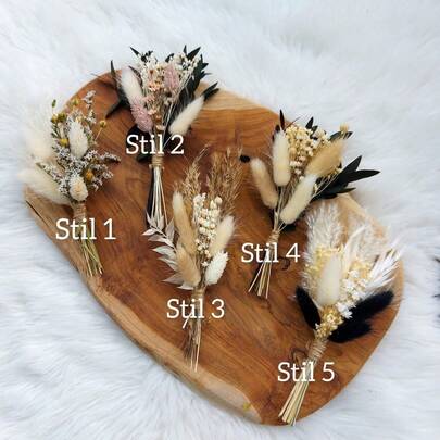 1/2/6/12pcs Boho Set Mini Dried Flower Bouquets | Small Bottle Arrangements | Table Decorations | Letter Box Gift