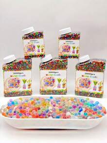 50,000颗/40,000颗/20,000颗/1,000颗彩色水珠，适用于花瓶填充、情人节装饰、婚礼装饰、生日派对装饰、插花、漂浮蜡烛、家居装饰、无土种植（彩色） - 彩色 - 查看 2