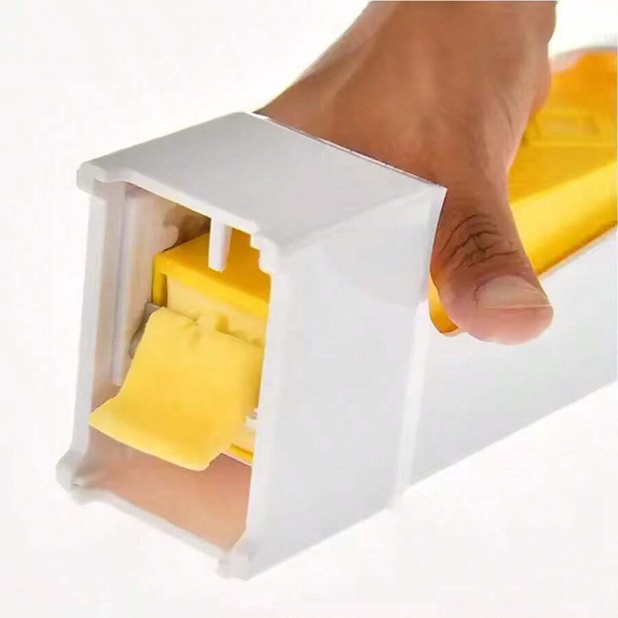 Butter Cutter, One-Button Butter Slicer, Cheese Separator, Bread, Cake, Cookie Making, Kitchen Small Tools - White - View 1