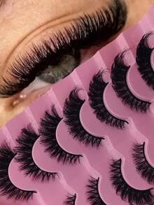 7 Pairs Cat Eye 3D Mink Eyelashes, Fluffy Soft Delicate Natural Criss-Cross Lashes, Reusable Mink False Eyelashes - Cat Eye Lashes - View 1