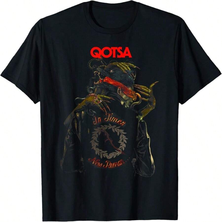 Official Queens Of The Stone Age In Times T-Shirt.Jpg - Black - View 1
