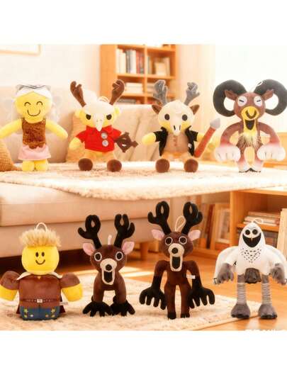 99 Nights Plush Figure Horror Game 99 Nights Elk Plush Toy Anime Stuffed Animals Perfect Gifts For Kids Boys Toy Collection Birthday Gifts Festival Decor Funny Toys Christmas Decor Happy New Year