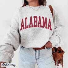 Sweatshirt, Vintage University Crewneck, Bama Tshirt,  Sweater,  Gift - Xám - Xem 12