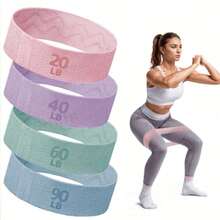 Yoga Shaping Strength Training Non-Slip Strap, Elastic Waist Belt With Weight Counter, Butt Lifting Ring, Leg Stretching Strap, Explosive Power Training Fitness Bands, Suitable For Men And Women, Indoor And Outdoor Sports Training - Multicolor - View 2