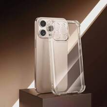 1 pieza Funda de teléfono a prueba de golpes y transparente de silicona con amortiguación de aire compatible con iPhone 15 Pro Max/16 Pro Max/16 Pro/14 Pro Max/14 Pro/13 Pro Max/16/17/17 Pro/17 Pro Max/11/12/13/14/15/X/XR/XS Max/7 Plus - transparente - Ver 5