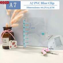 A7 Clear Ring Notebook/Ring Binder/Photo Album With 10 A7 Refills, Monthly/Dot/Grid/Rule Refill Notebook, A7 Ring Planner - Multicolor - View 11