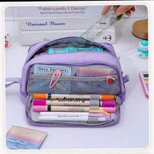 Hộp bút hình gấu trúc hai lớp dung tích lớn, túi đựng văn phòng phẩm bằng polyester, phù hợp cho học sinh, túi đựng bút chì, ba lô, hộp bút nhiều lớp, đồ dùng học tập, vật dụng cần thiết cho trường học, hoàn hảo cho học sinh và quà Giáng sinh. - Gấu trúc B - Xem 4