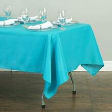 LinenTablecloth 152,4 cm x 320,04 cm mantel Rectangular poliéster(Turquoise Mantel rectangular) - Multicolor - Ver 2