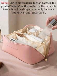 1 Stück Make-up Tasche aus PU, tragbare Kosmetik Aufbewahrungstasche, Organizer mit großer Kapazität für Make-up Utensilien - hergestellt aus wasserundurchlässigem PU Material, mit Reißverschluss, tragbar, geeignet für Reisen, Make-up im Schlafzimmer, Kosmetikaufbewahrung im Badezimmer, Hautpflege, Lippenstifte, Reisezubehör, Wohnheim Mehrzweck, Reiseessentials, Valentinstag Geschenk, Urlaubsgeschenk - Braun - Übersicht 14