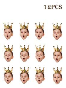 LICVIC 定制照片和年龄生日装饰，个性化生日帽装饰，定制生日快乐横幅，可定制图片横幅拉旗，生日礼物，派对旗帜，周年纪念，毕业庆祝，各种派对，男士，女士，朋友，客厅，卧室，装饰 - 風格A - 查看 10