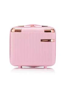 Juego de 4 piezas de equipaje rígido duradero de PP de Sanzheng - Maletas con ruedas giratorias de tamaño compacto a grande con ruedas de deslizamiento suave - Rosa Pálido - Ver 9