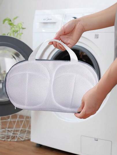 文胸清洗袋，耐用细网布洗衣袋，带加固拉链和挂环，多用途清洗袋，防止文胸肩带缠绕和内衣变形，适用于文胸、内裤、袜子、手套、袖套和小件物品。