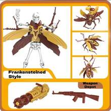 1pc Double Bun Movable Joint Heavy-Duty Cockroach Building Block Figurine Toy, Gift For Birthday, Holiday, Christmas, Graduation - Interesting Building Block Animal Model Toy - Multicolor - View 10