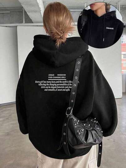 大码女式宽松休闲薄款卫衣，秋季开学季新品，适合秋冬季穿着