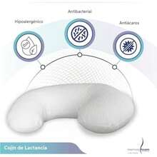 MEMORY FOAM BABY | Cojín/Almohada de Lactancia para Bebé – Firmeza Media – Blanco – 70 x 49 x 19 cm – Hecho con Fibra de Microgel(default) - Multicolor - Ver 4