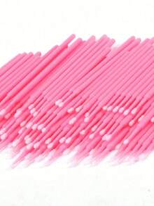 100pcs High-Quality Disposable Cleaning Cotton Sticks, Simple And Hygienic, - Pink - View 7