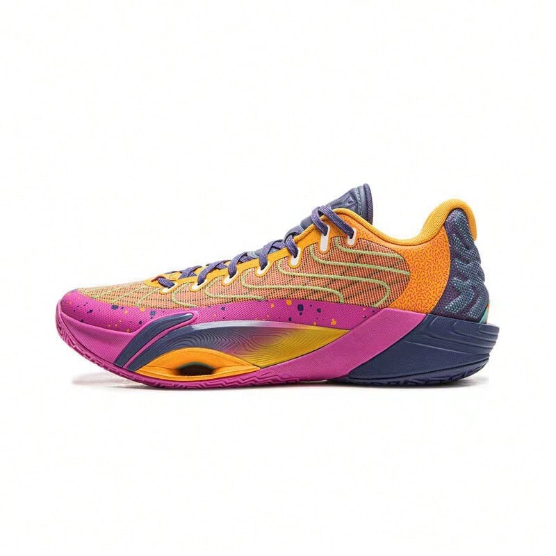 Giày bóng rổ nam cổ thấp LI-NING POWER XII Jungle POP - Giày thể thao chính hãng, nhẹ, độ đàn hồi cao và bền bỉ ABAV067 - Hoa cúc vàng - Xem 1