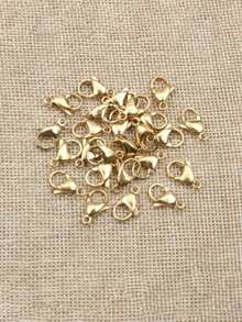 30pcs/Pack Stainless Steel Small Lobster Clasp Hooks For Necklace Bracelet Chains DIY Jewelry Making Accessories - Gold - View 5