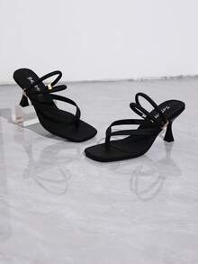 Giày bệt nữ đế bệt trơn màu thanh lịch bằng da PU, thoải mái, xỏ ngón, phù hợp cho văn phòng, gia đình, ngoài trời, mùa xuân/hè - màu đen - Xem 8