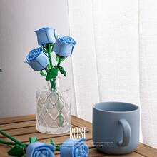 1 bộ xếp hình cây hoa hồng, bộ đồ chơi xếp hình bó hoa hồng vĩnh cửu ngày Valentine, quà tặng trang trí phòng mùa đông, mô hình bó hoa vĩnh cửu lắp ráp, quà tặng Ngày của Mẹ, sinh nhật (Hình ảnh hiển thị là sản phẩm hoàn chỉnh, sản phẩm thực tế chưa được lắp ráp, cần tự lắp ráp) - Nhiều màu - Xem 5