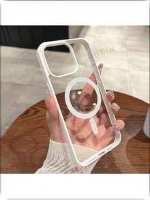 Transparent Magnetic Phone Case Compatible With IPhone 17 Pro Max 16 15 14 13 12 11 Pro Plus Max Mini Shockproof Cover Compatible - White - View 1
