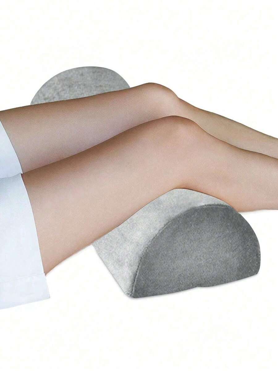 1pc Ergonomic Semi-Circle Leg Pillow Cushion, Washable Cover, Suitable For Legs, Knees, Lower Back And Head, Lumbar Support Pillow For Sleeping