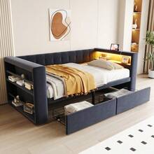 Futons - Dark Gray + Flannelette - View 12