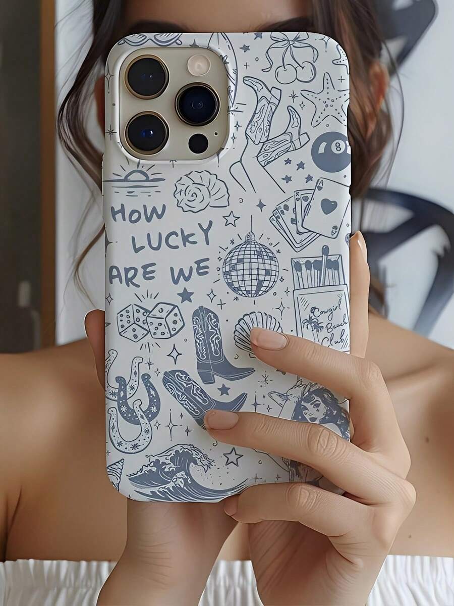 Beach Cowgirl 2-In-1 Phone Case, "Long Live The Cowgirl," Blue Phone Case, Beach Style. Suitable For Compatible Phones: 17, 17air, 16, 15, 14, 13, 12, 11, PRO MAX, X, XS, PLUS, As Well As Galaxy S21/22/23/24/25 Ultra/FE+, NOTE20 Ultra, A71/56/55/54/53/52/36/34/26/25/23/16/15/14/13/06. It's A Thoughtful Birthday Gift For Girlfriends, Boyfriends, And Friends. - 彩色 - 查看 1