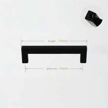 1pc/4pcs Black Square Cabinet/Drawer/Wardrobe Handles, Furniture Kitchen Door Knobs - Black - View 8