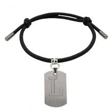 1 pièce Collier réglable pour chien de compagnie avec 26 charms de lettres majuscules, accessoire de décoration de nom de compagnie de mode, convient aux chiens petits/moyens/grands pour l'intérieur et l'extérieur - Multicolore - Voir 35