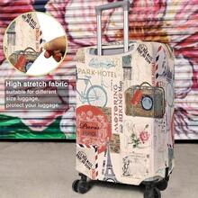 HAWTTravel Luggage Cover Suitcase Protector Fits 18-32 Inch Wheel Covers PatternedTravel Related Items Flower Luggage Protector Elastic S - A5 - View 4